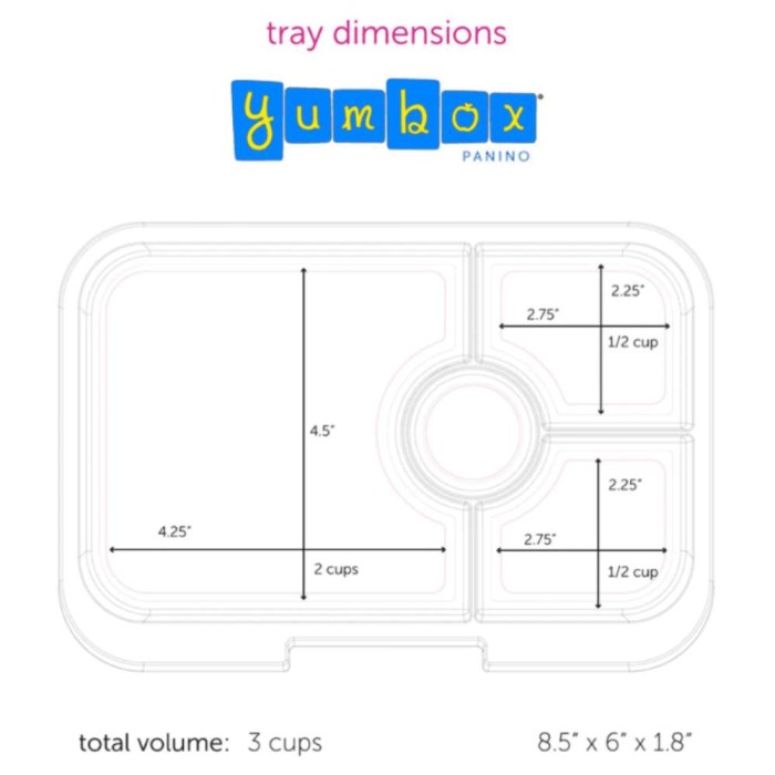Ροζ Φαγητοδοχείο με χωρίσματα Yumbox